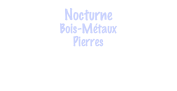 Nocturne
Bois-Métaux
Pierres